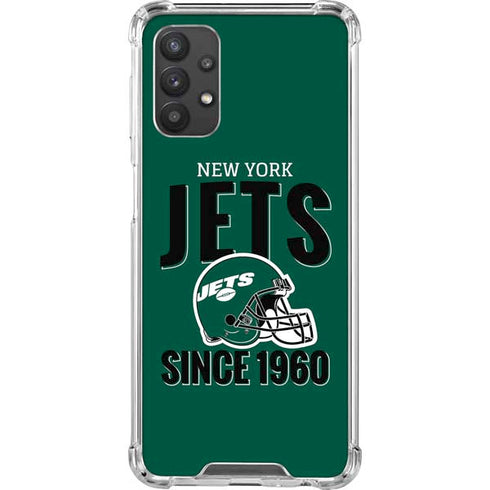 NFL New York Jets Helmet Galaxy A32 5G Clear Case