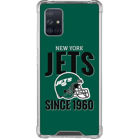 NFL New York Jets Helmet Galaxy A71 5G Clear Case