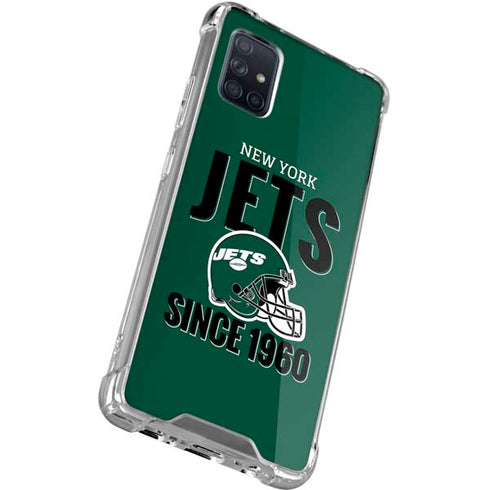NFL New York Jets Helmet Galaxy A71 5G Clear Case