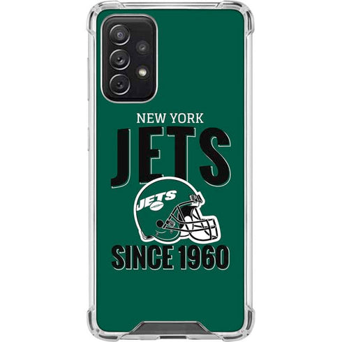 NFL New York Jets Helmet Galaxy A72 5G Clear Case