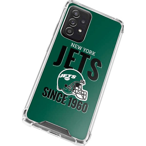 NFL New York Jets Helmet Galaxy A72 5G Clear Case