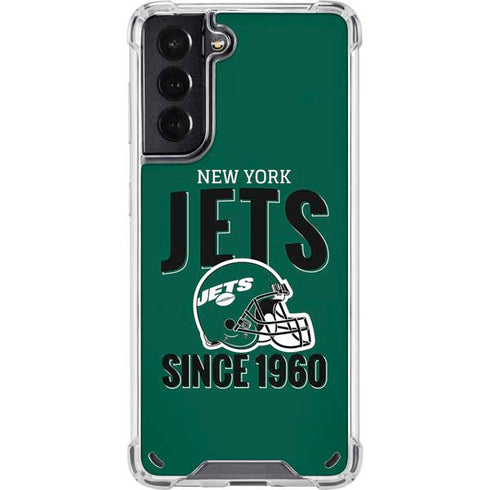 NFL New York Jets Helmet Galaxy S21 5G Clear Case