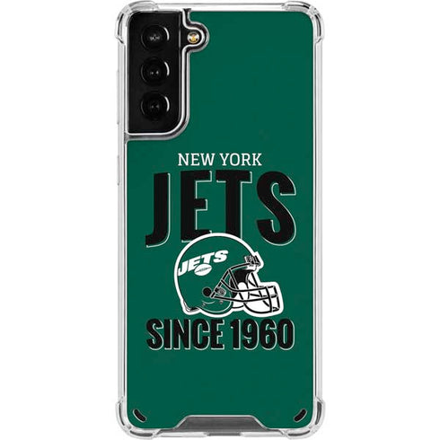 NFL New York Jets Helmet Galaxy S21 Plus 5G Clear Case