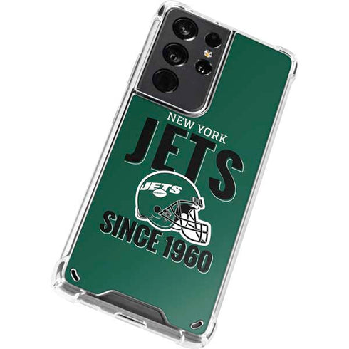 NFL New York Jets Helmet Galaxy S21 Ultra 5G Clear Case