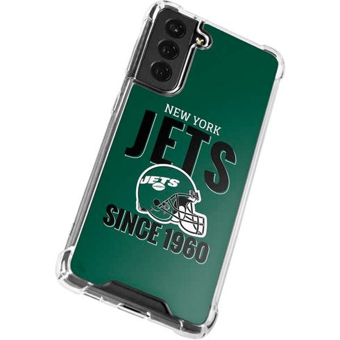 NFL New York Jets Helmet Galaxy S22 Plus Clear Case