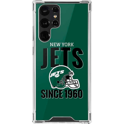 NFL New York Jets Helmet Galaxy S22 Ultra Clear Case