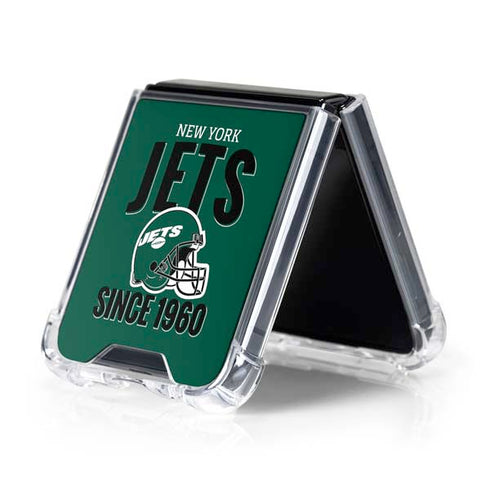 NFL New York Jets Helmet Galaxy Z Flip5 5G Clear Case