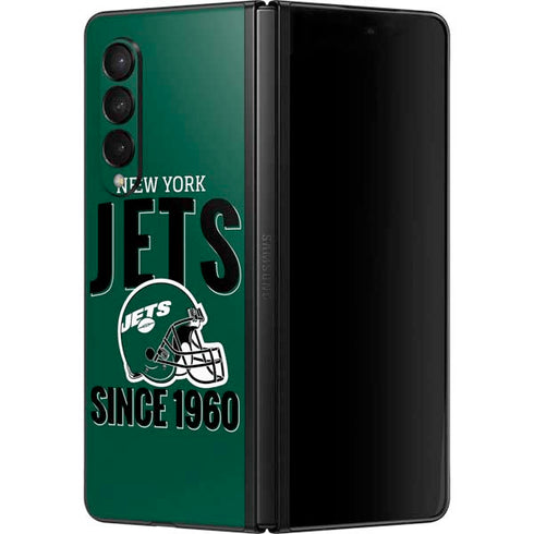 NFL New York Jets Helmet Galaxy Z Fold3 5G Skin