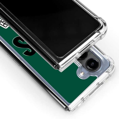 NFL New York Jets Helmet Galaxy Z Fold5 5G Clear Case