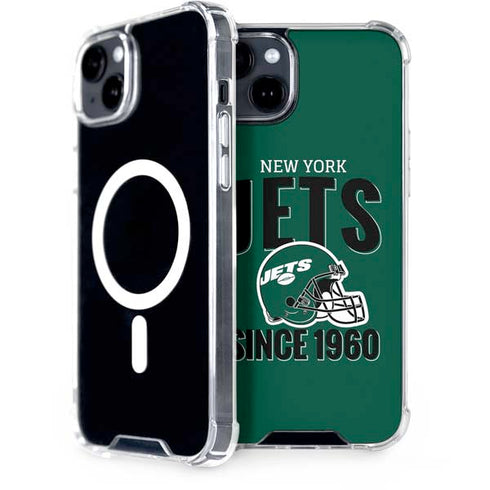 NFL New York Jets Helmet iPhone 15 Plus MagSafe Case