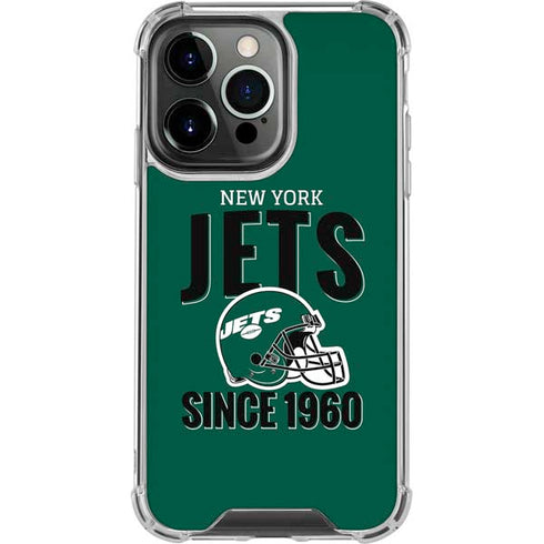 NFL New York Jets Helmet iPhone 14 Pro Clear Case
