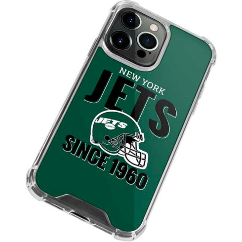 NFL New York Jets Helmet iPhone 14 Pro Clear Case