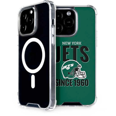 NFL New York Jets Helmet iPhone 14 Pro MagSafe Case