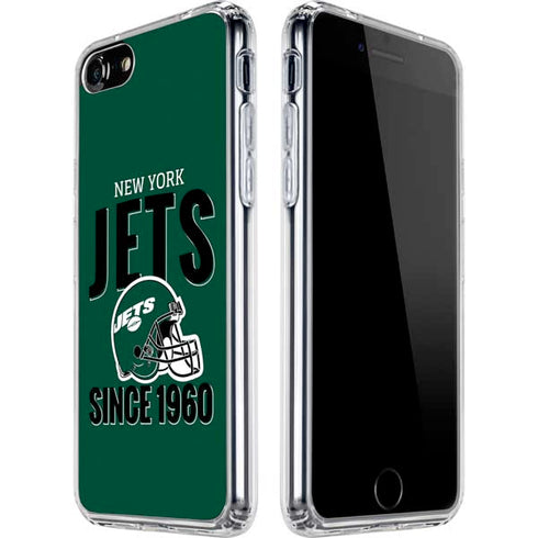 NFL New York Jets Helmet iPhone SE (2nd & 3rd Gen) Clear Case