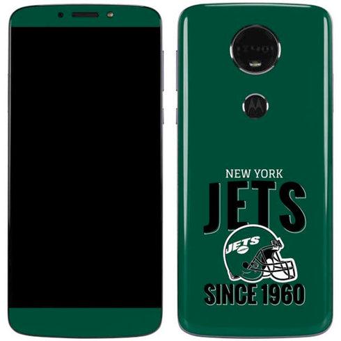 NFL New York Jets Helmet Moto E5 Plus Skin