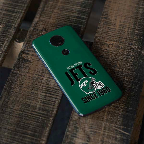 NFL New York Jets Helmet Moto E5 Plus Skin