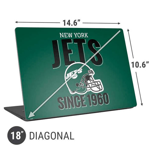 NFL New York Jets Helmet Universal Laptop 18in (14.6 x 10.6in) Skin