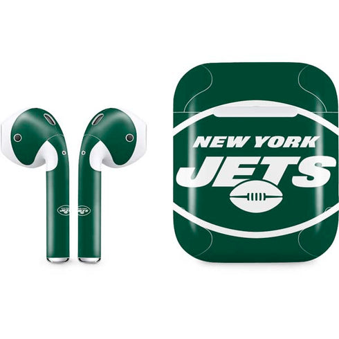 NFL New York Jets Large Logo Apple AirPods Skin