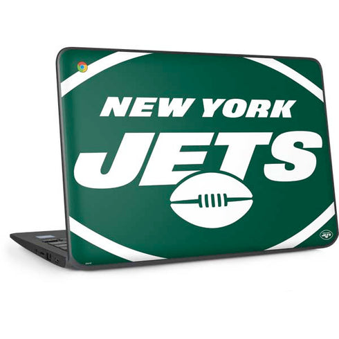 NFL New York Jets Large Logo HP Chromebook Skin