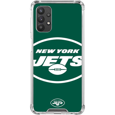 NFL New York Jets Large Logo Galaxy A32 5G Clear Case