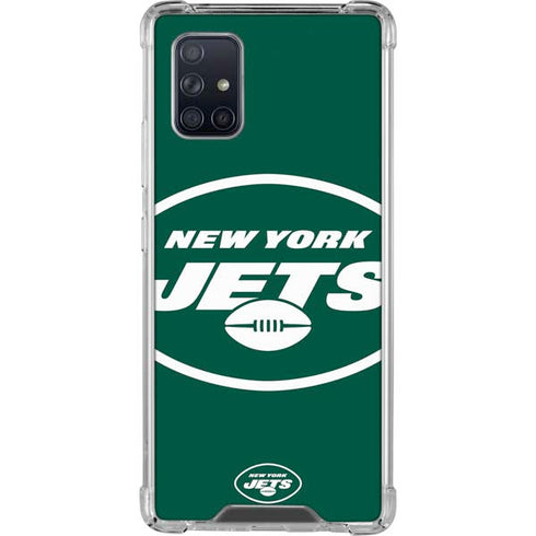 NFL New York Jets Large Logo Galaxy A71 5G Clear Case