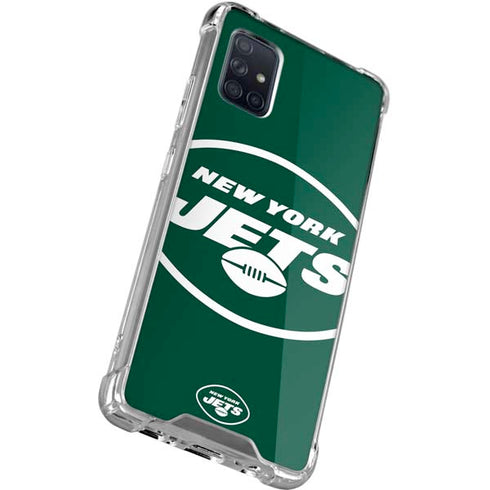 NFL New York Jets Large Logo Galaxy A71 5G Clear Case