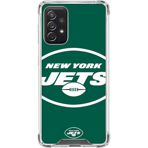 NFL New York Jets Large Logo Galaxy A72 5G Clear Case