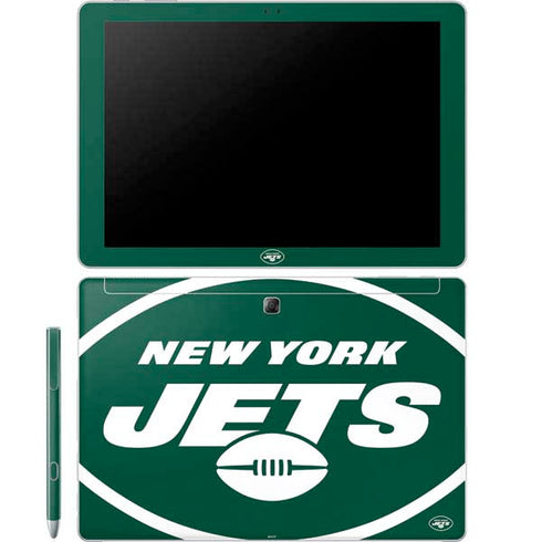NFL New York Jets Large Logo Galaxy Book 12in Skin
