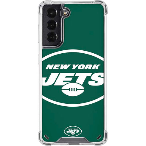 NFL New York Jets Large Logo Galaxy S21 5G Clear Case