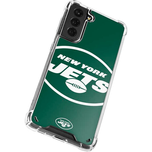 NFL New York Jets Large Logo Galaxy S21 5G Clear Case