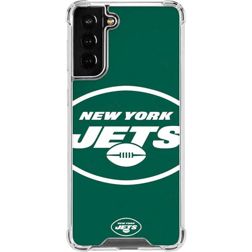 NFL New York Jets Large Logo Galaxy S21 FE Clear Case