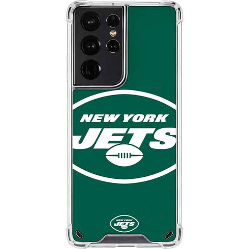 NFL New York Jets Large Logo Galaxy S21 Ultra 5G Clear Case