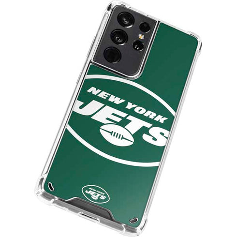 NFL New York Jets Large Logo Galaxy S21 Ultra 5G Clear Case