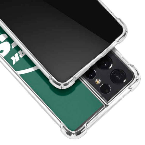 NFL New York Jets Large Logo Galaxy S21 Ultra 5G Clear Case
