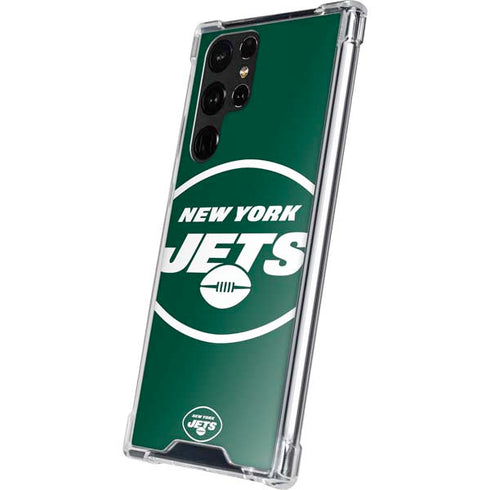 NFL New York Jets Large Logo Galaxy S22 Ultra Clear Case