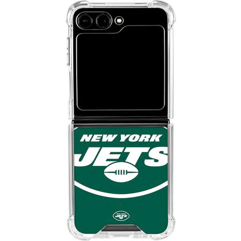 NFL New York Jets Large Logo Galaxy Z Flip5 5G Clear Case
