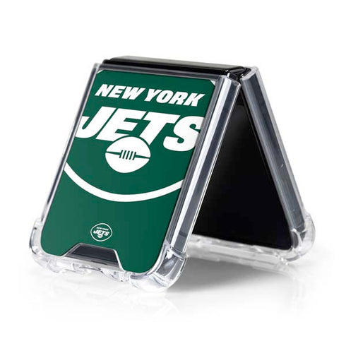 NFL New York Jets Large Logo Galaxy Z Flip5 5G Clear Case