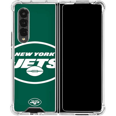 NFL New York Jets Large Logo Galaxy Z Fold4 5G Clear Case