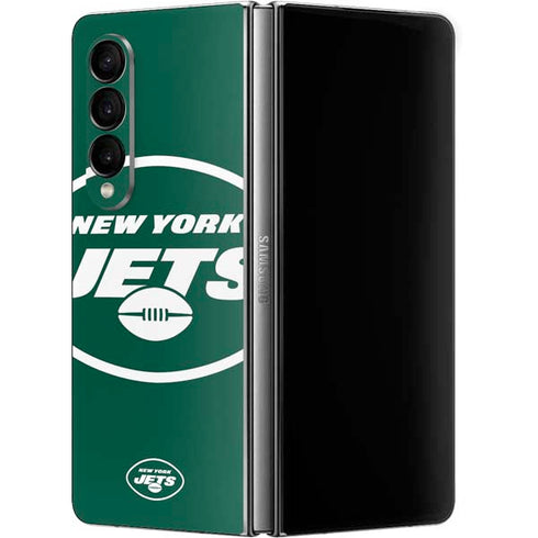 NFL New York Jets Large Logo Galaxy Z Fold4 5G Skin