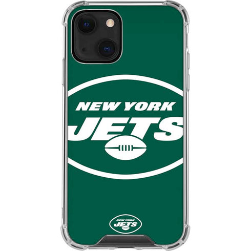 NFL New York Jets Large Logo iPhone 13 Mini Clear Case
