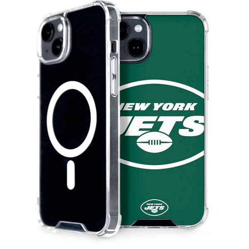 NFL New York Jets Large Logo iPhone 15 Plus MagSafe Case