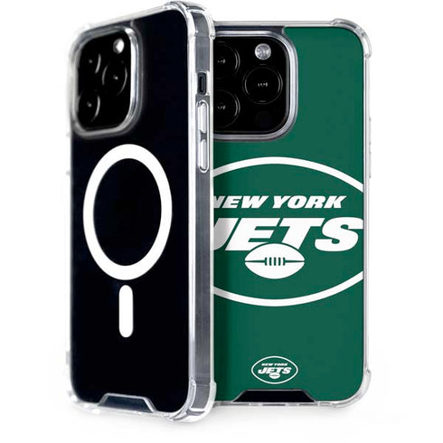 NFL New York Jets Large Logo iPhone 14 Pro MagSafe Case