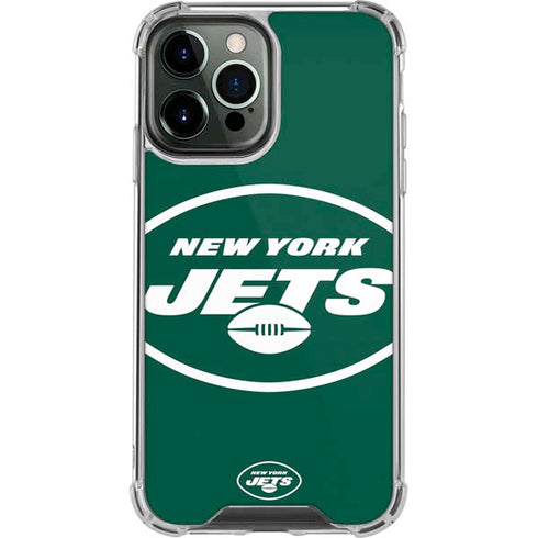 NFL New York Jets Large Logo iPhone 14 Pro Max Clear Case