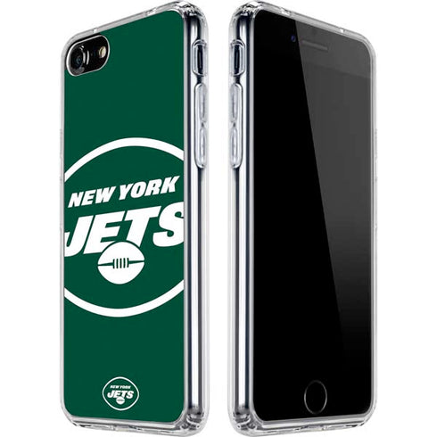 NFL New York Jets Large Logo iPhone SE (2nd & 3rd Gen) Clear Case