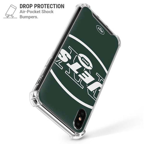 NFL New York Jets Large Logo iPhone XS Max Clear Case