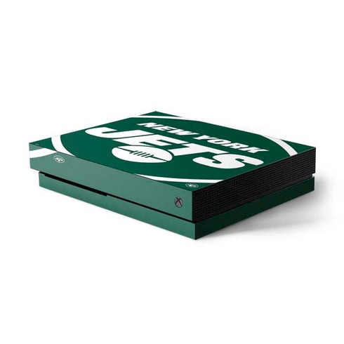 NFL New York Jets Large Logo Xbox One X Console Skin