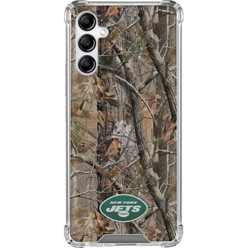 NFL New York Jets Realtree AP Camo Galaxy A14 5G Clear Case
