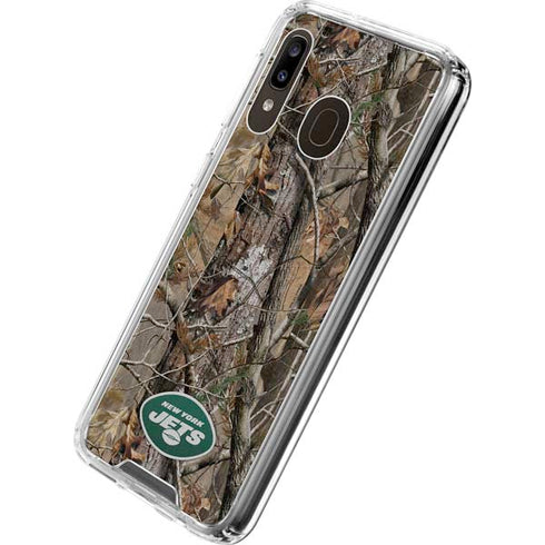 NFL New York Jets Realtree AP Camo Galaxy A30 Clear Case