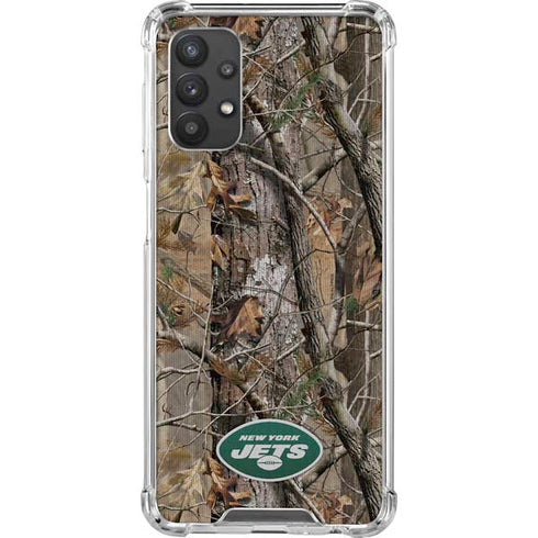 NFL New York Jets Realtree AP Camo Galaxy A32 5G Clear Case