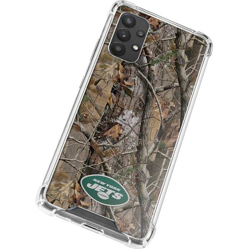 NFL New York Jets Realtree AP Camo Galaxy A32 5G Clear Case